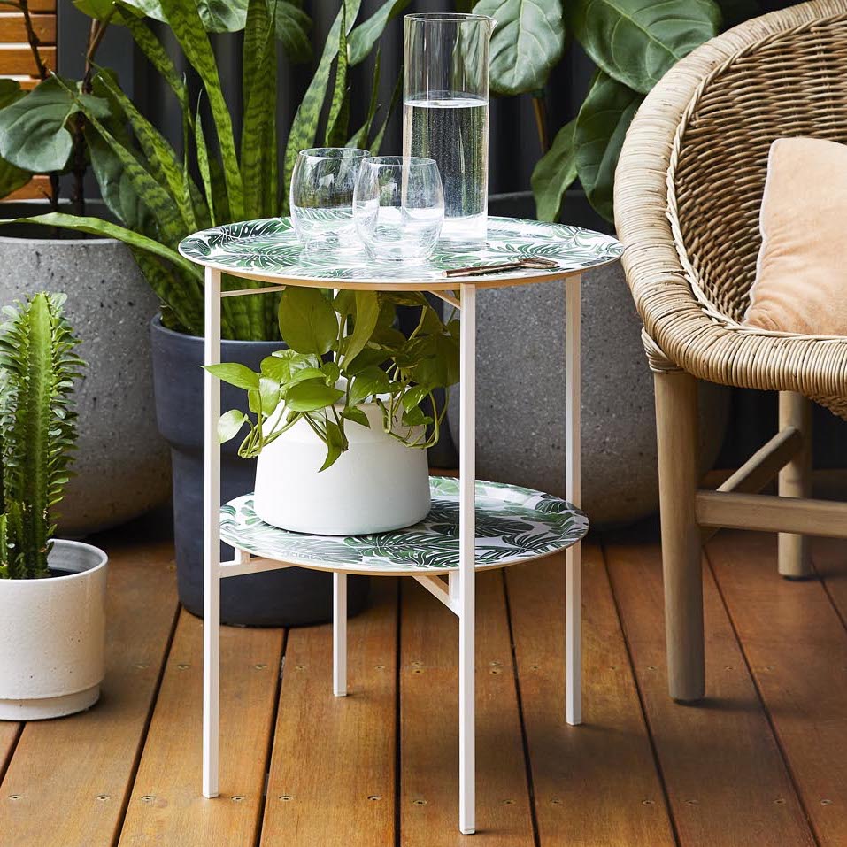 Monstera Side Table - By Living Pattern