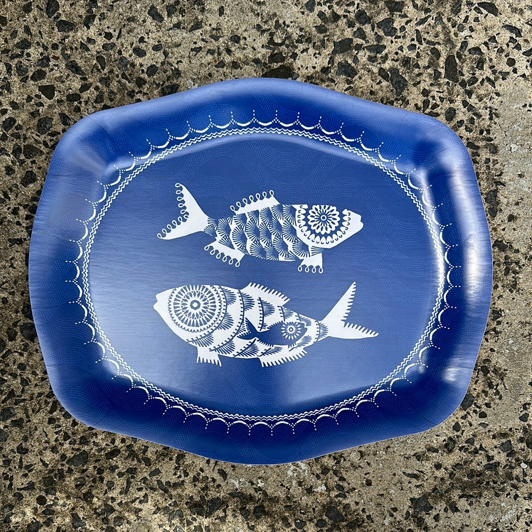 Shoal of Fish 40x33cm - Blue