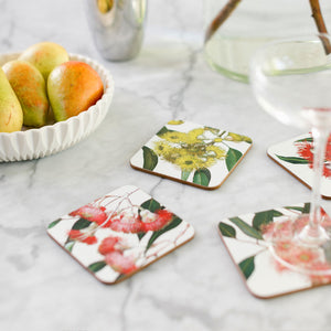 Eucalyptus cork coasters