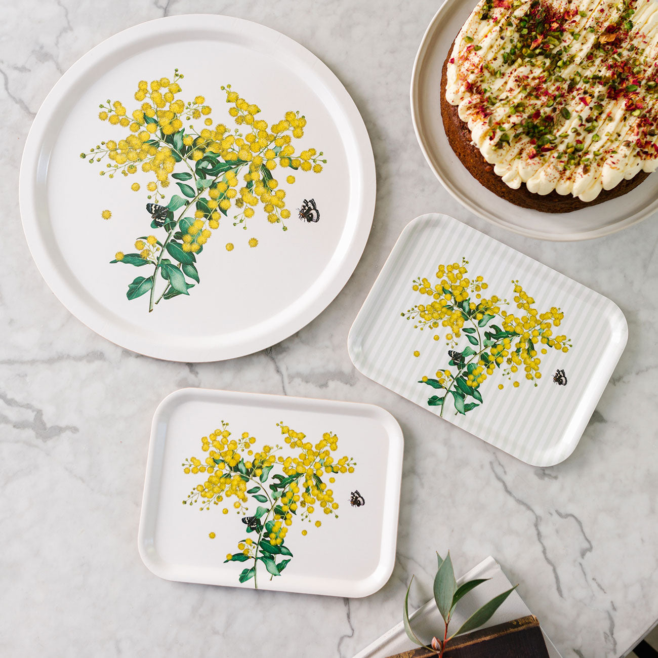 Glowing Wattle Rectangular Tray