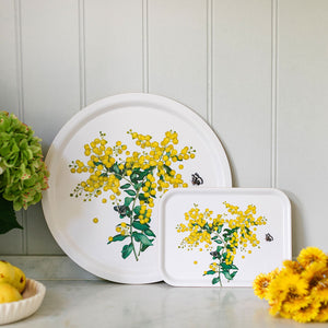 Golden Wattle Round Tray