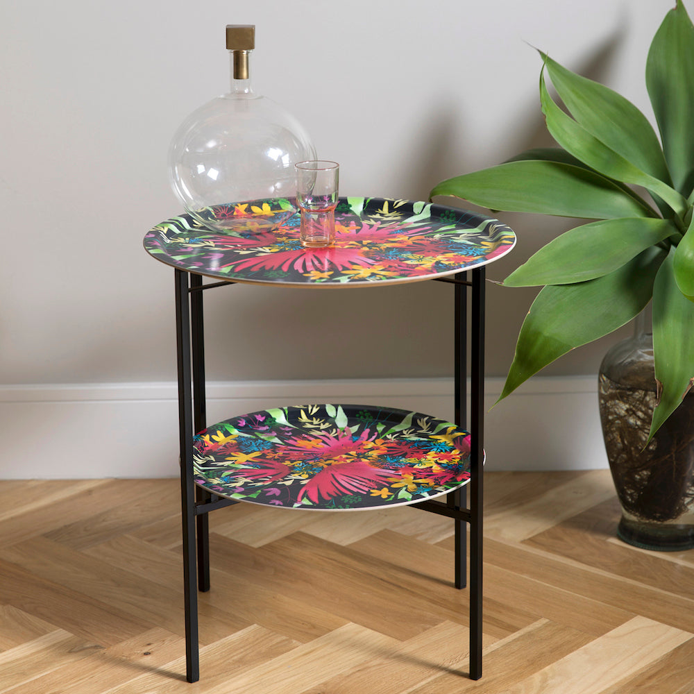 Flowers Round Tray - By Kevin Brackley