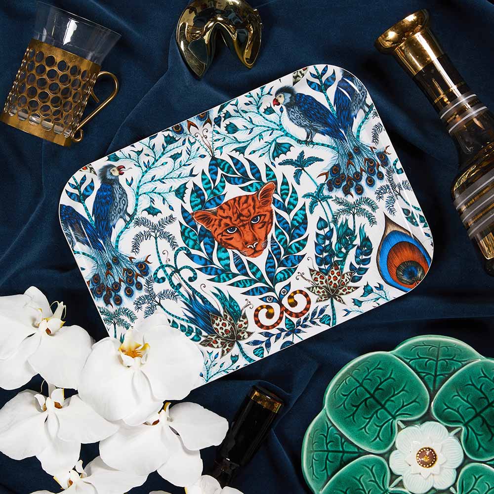 Amazon Rectangular Tray - Blue - Emma J Shipley