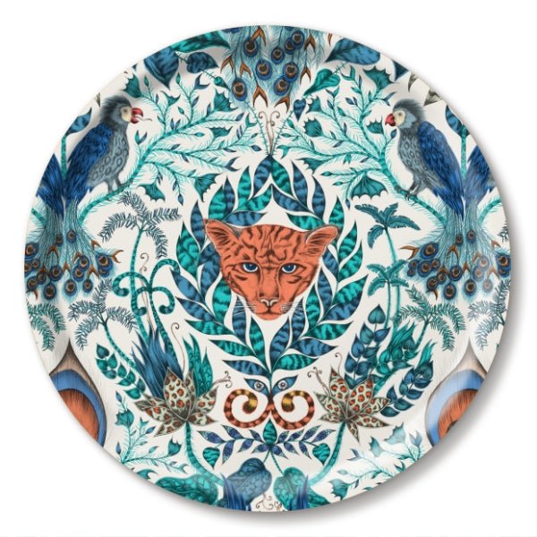 Amazon Round Tray - Blue - Emma J Shipley
