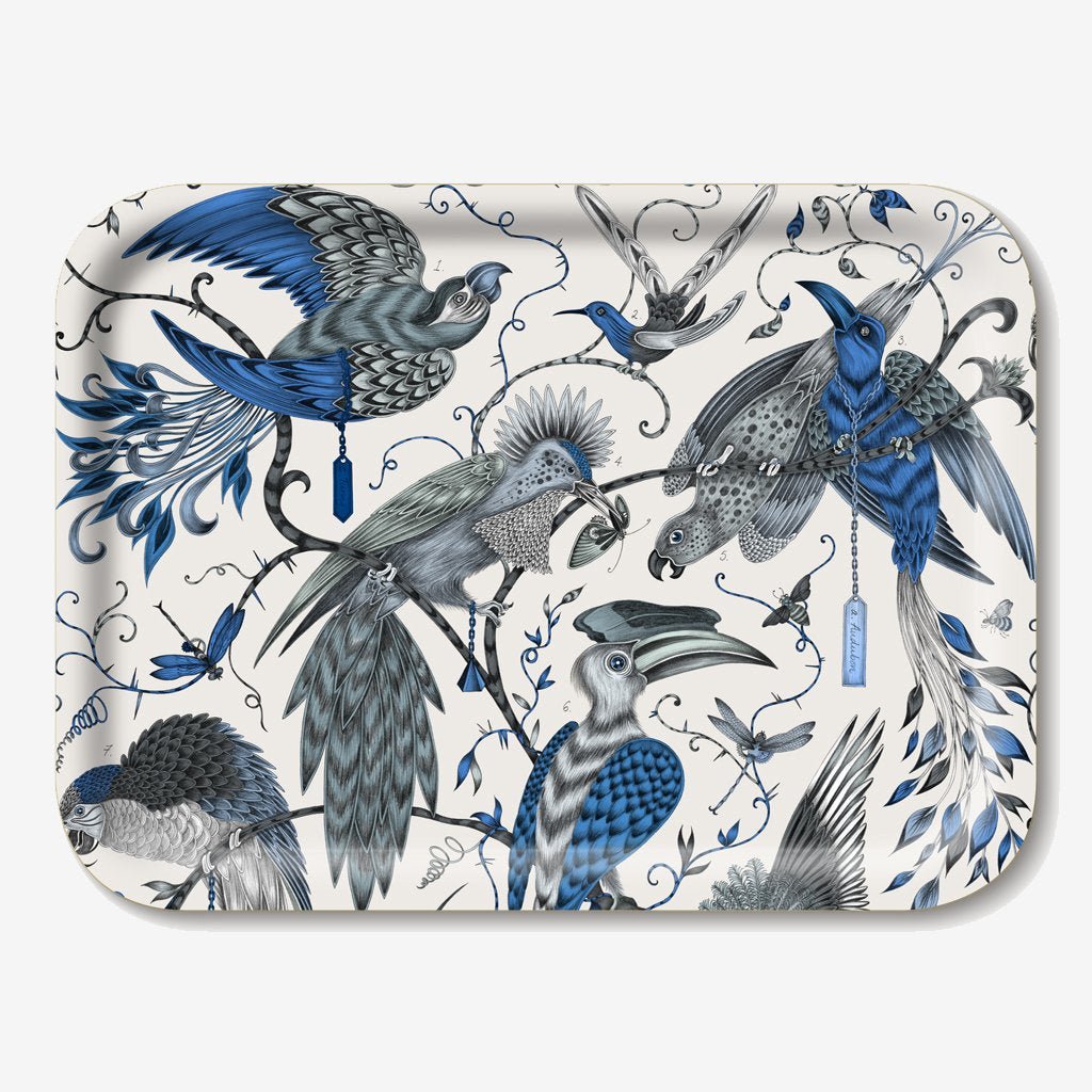 Audubon Rectangular Tray - Blue - Emma J Shipley