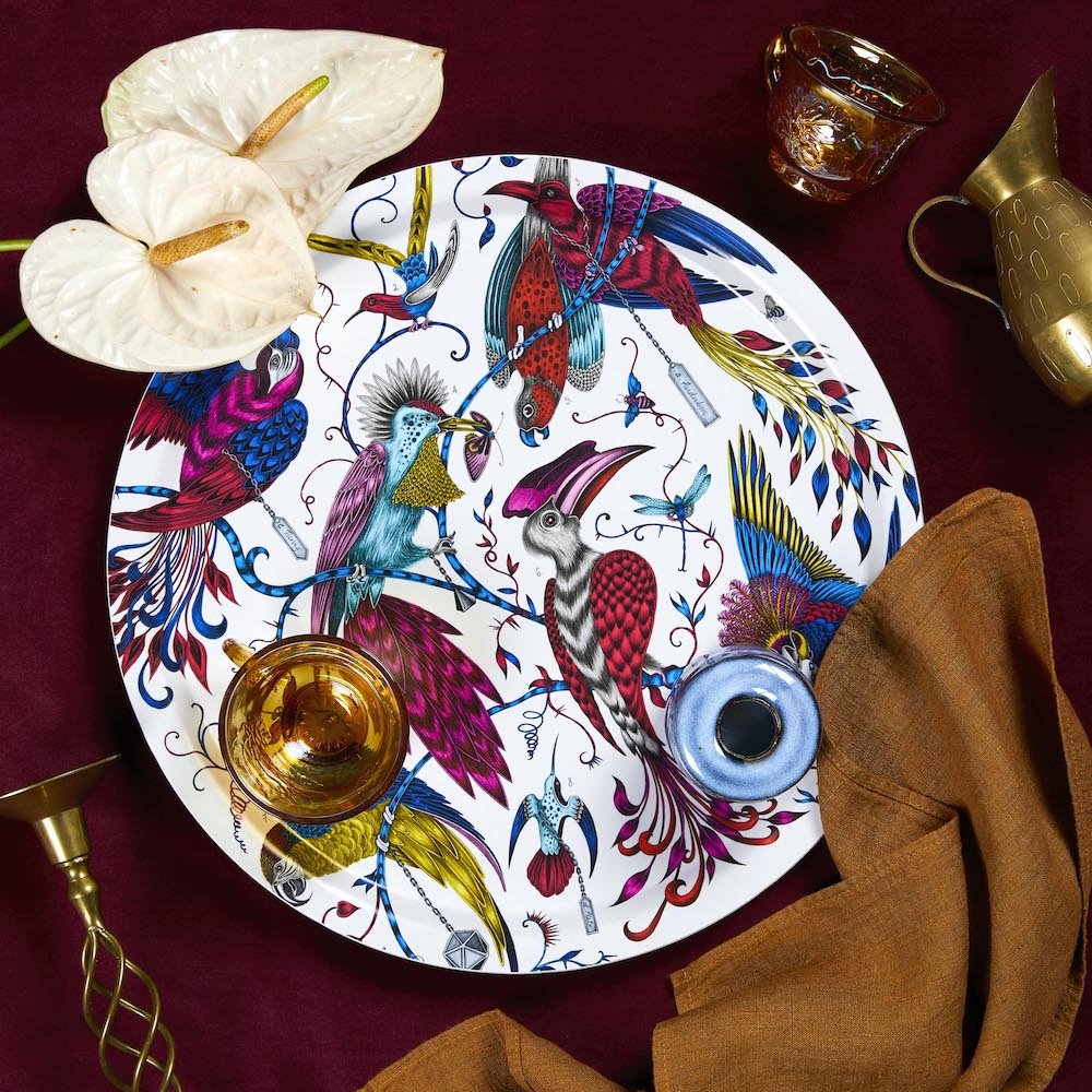 Audubon Round Tray - Multicolour - Emma J Shipley
