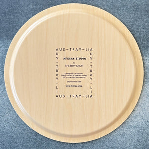 Aus-Tray-Lia Round Tray - Plum - By McKean Studio