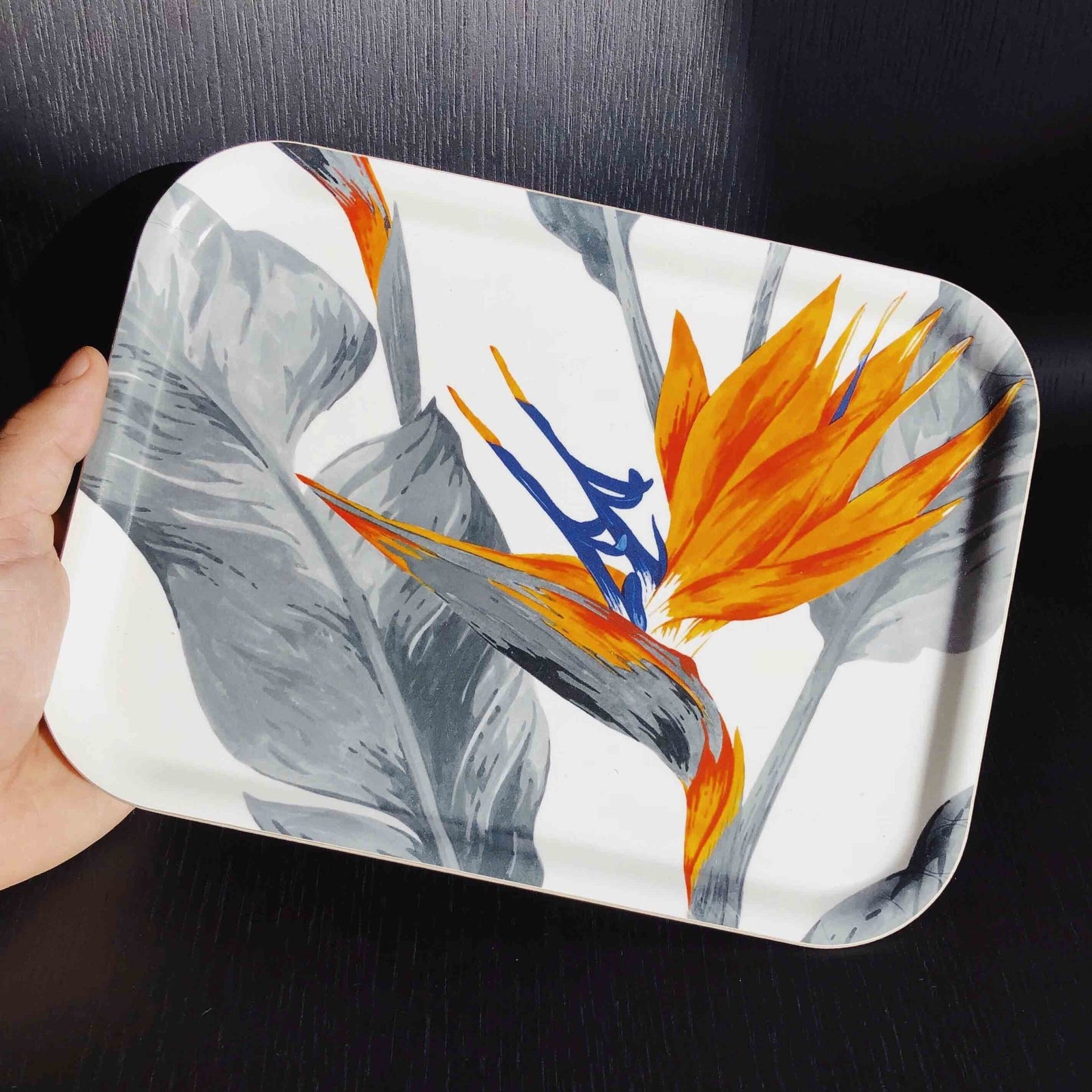 Bird of Paradise Rectangular Tray - By Ingela Backman