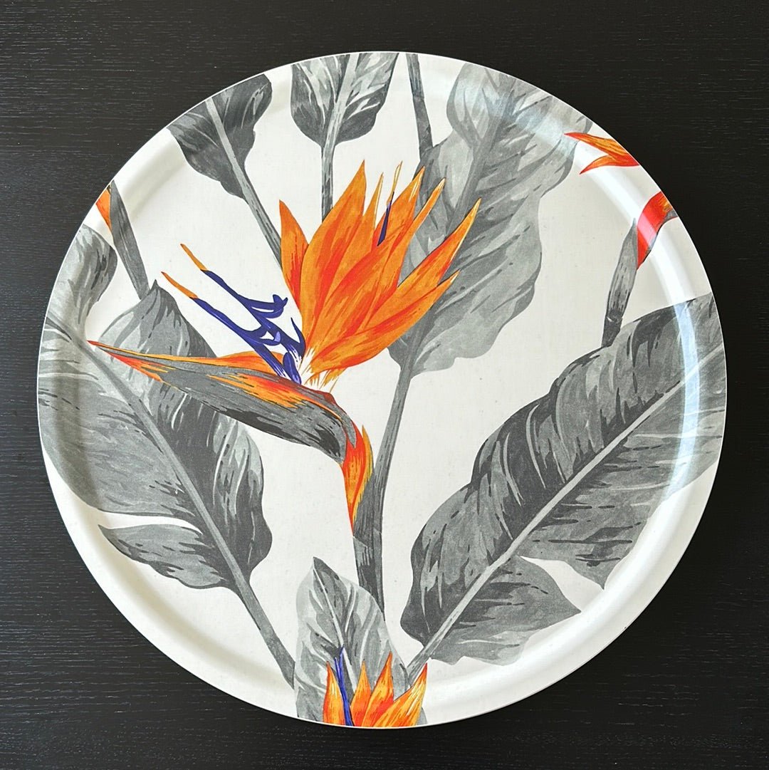 Bird of Paradise Round Fabric Tray 65cm - XL