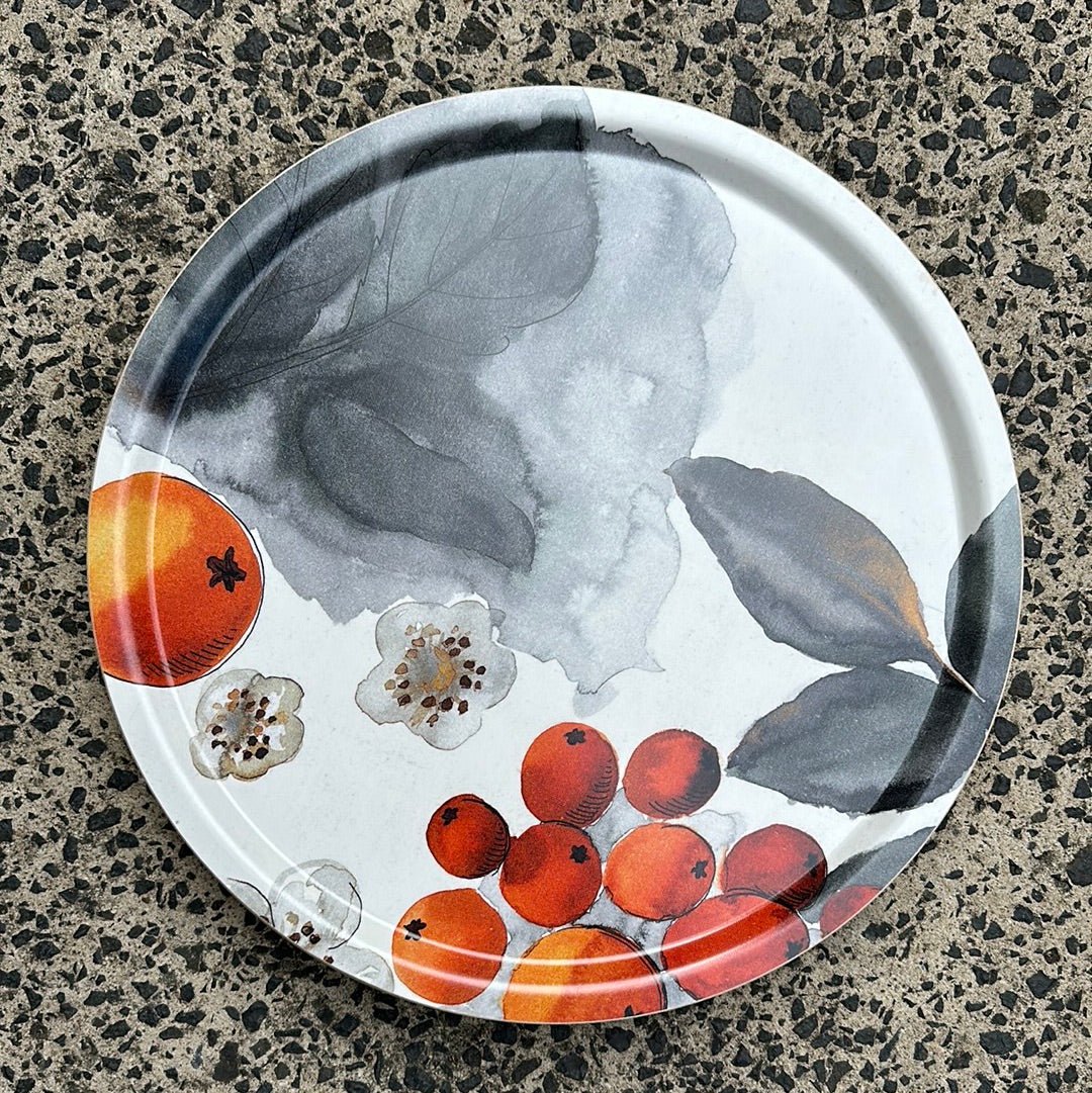 Blombär Round Fabric Tray - Grey - By Mialotta Arvidsson Mars
