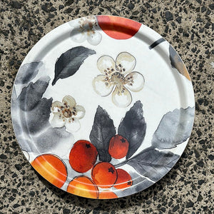 Blombär Round Fabric Tray - Grey - By Mialotta Arvidsson Mars