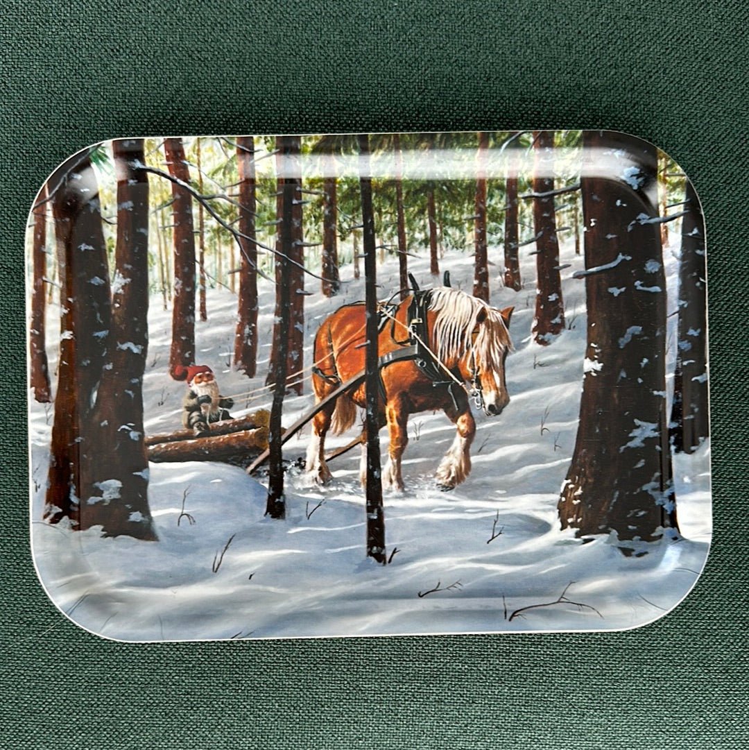 Christmas Rectangular Tray, Horse - By Bergerlind