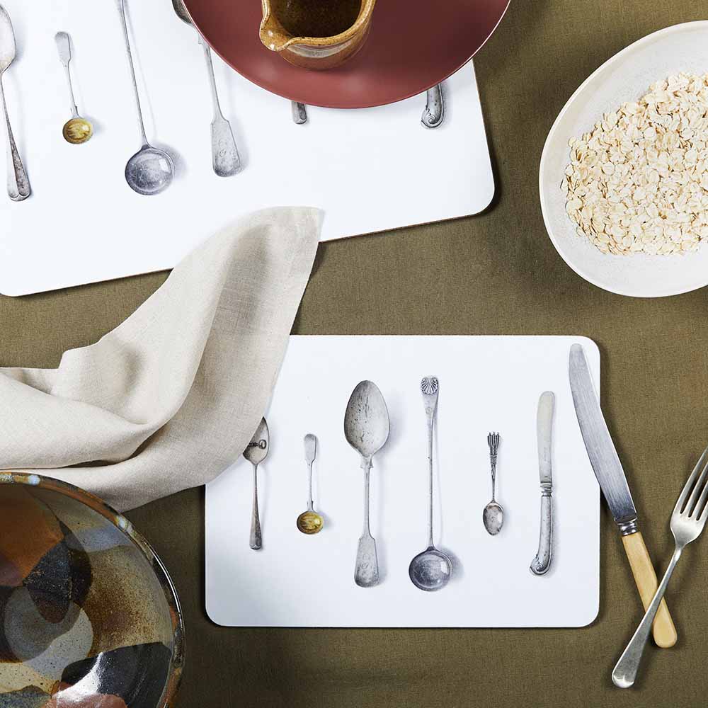 Cutlery Placemat - White - Michael Angove