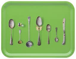 Cutlery Rectangular Tray - Green - Michael Angove