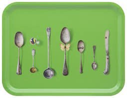 Cutlery Rectangular Tray - Green - Michael Angove