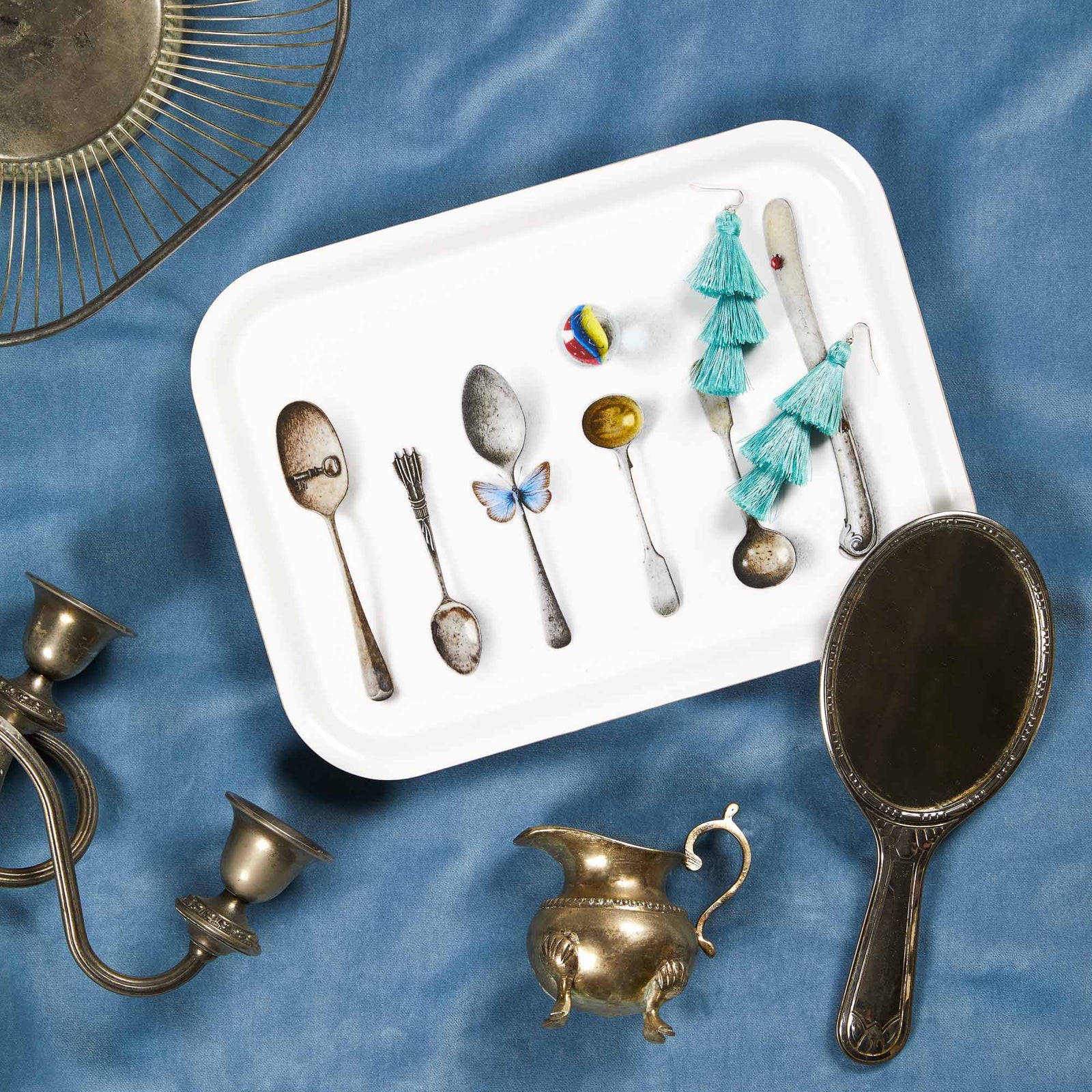 Cutlery Rectangular Tray - White - Michael Angove