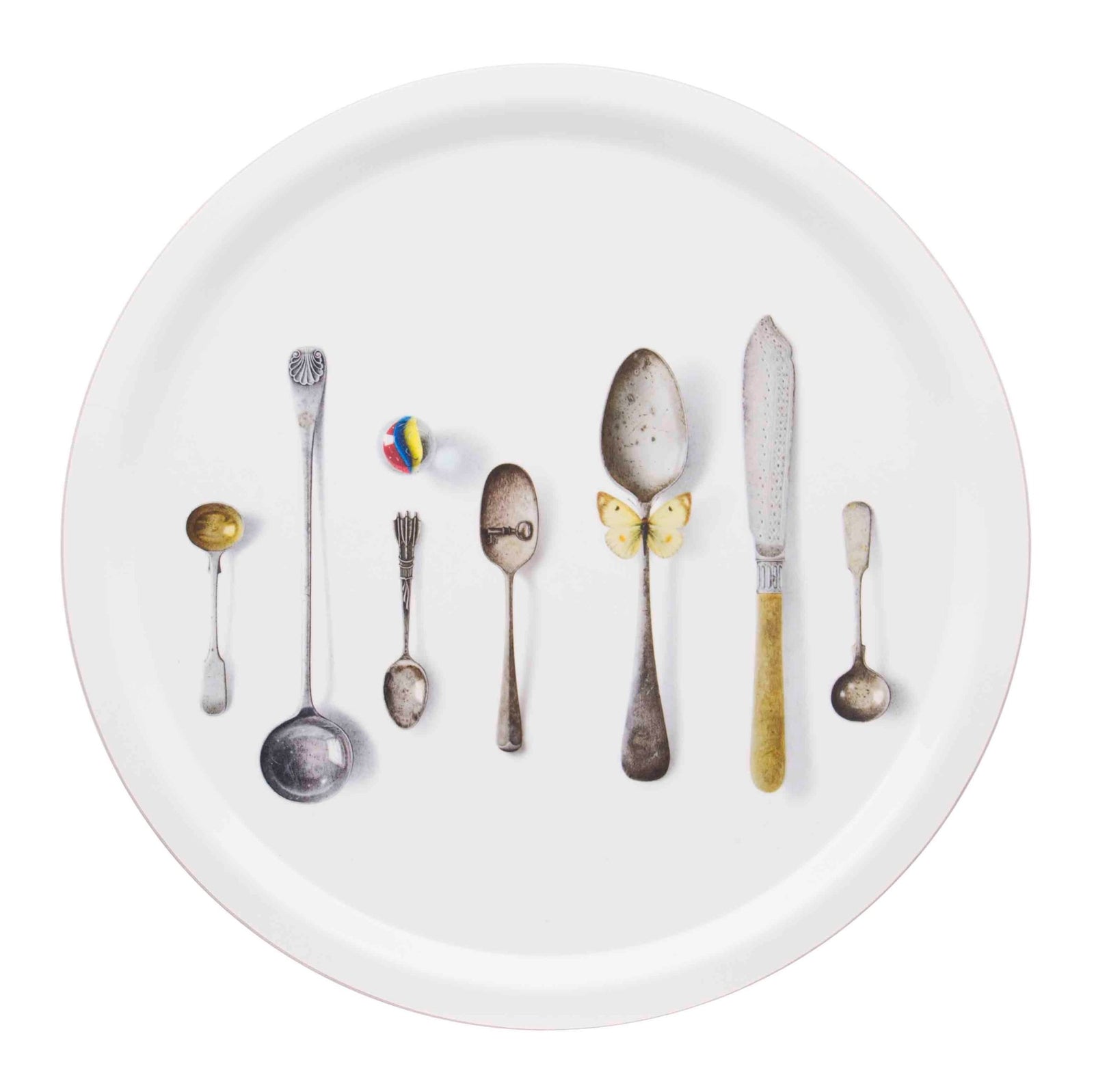 Cutlery, White - Tray Round - Michael Angove