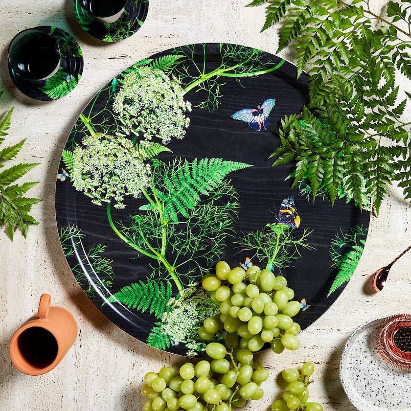 Dill Round Tray - Black - Michael Angove
