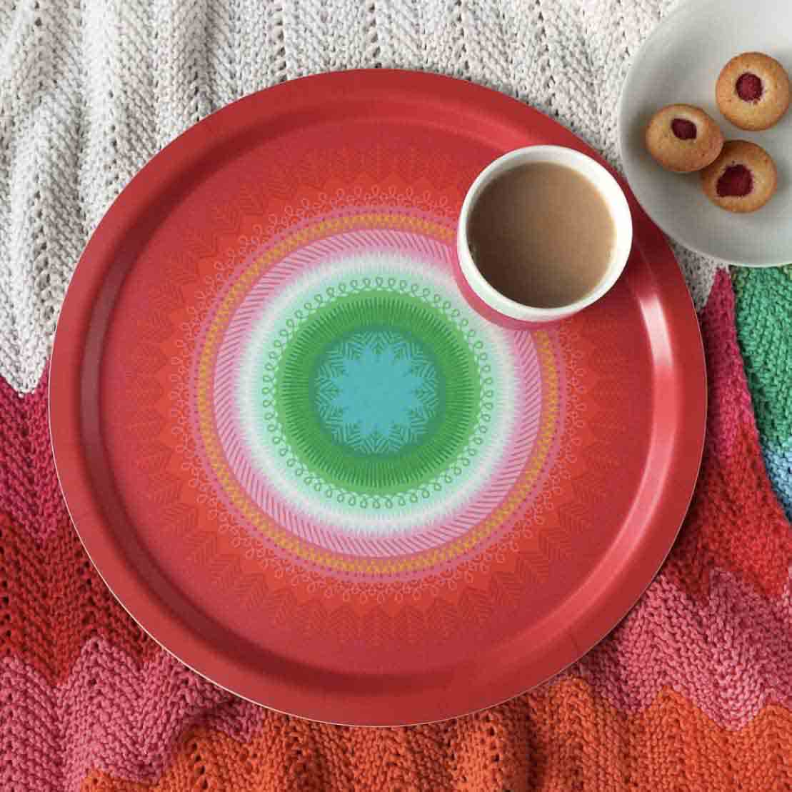 Fiesta Round Tray - Red - Asta Barrington