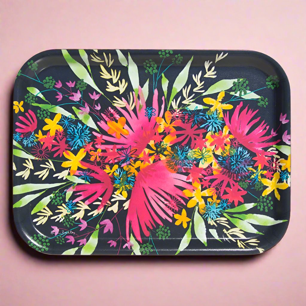 Flowers Rectangular Tray - By Kevin Brackley