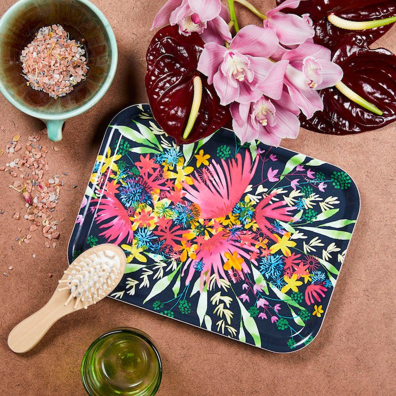 Flowers Rectangular Tray - By Kevin Brackley