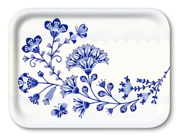 Folk Flower Rectangular Tray - Asta Barrington