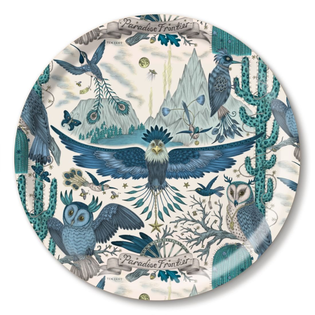 Frontier Round Tray - Navy - Emma J Shipley