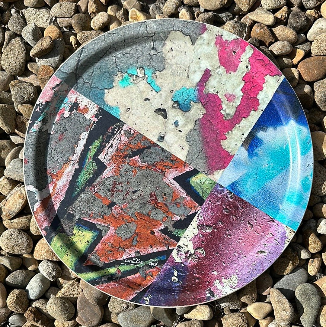 Graffiti Round Fabric Tray - By Matilda Olsson
