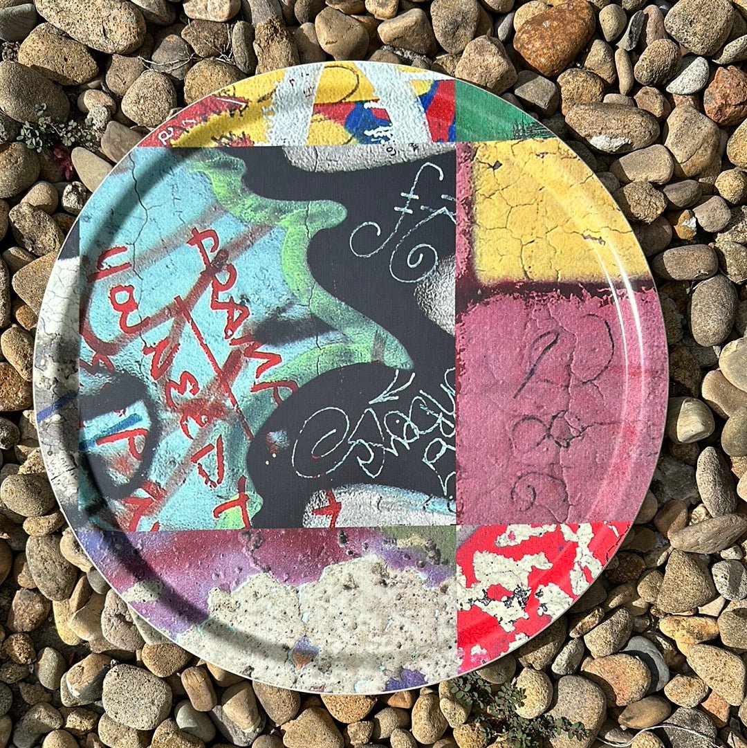 Graffiti Round Fabric Tray - By Matilda Olsson