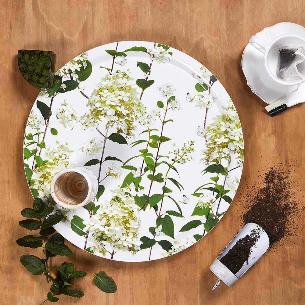 Hydrangea Round Tray - Michael Angove