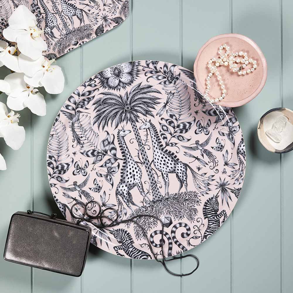 Kruger Round Tray - Pink - Emma J Shipley