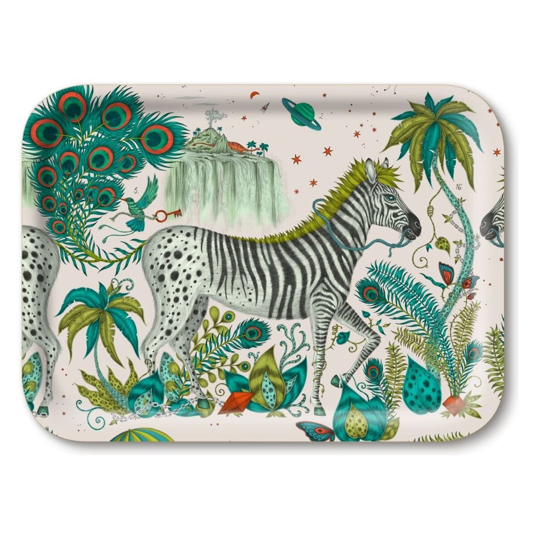 Lost World Rectangular Tray - Lime - Emma J Shipley
