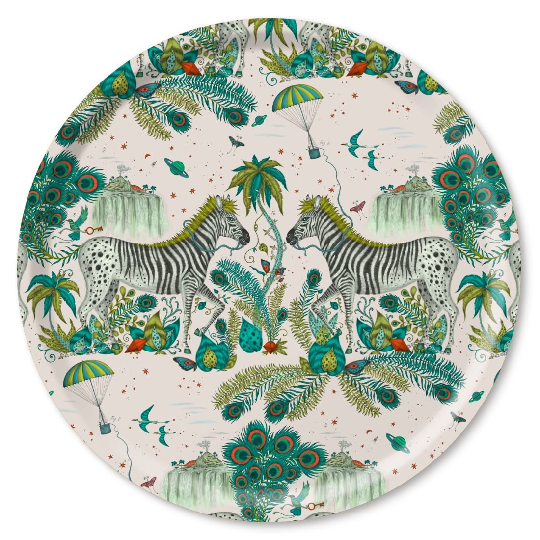 Lost World Round Tray - Lime - Emma J Shipley