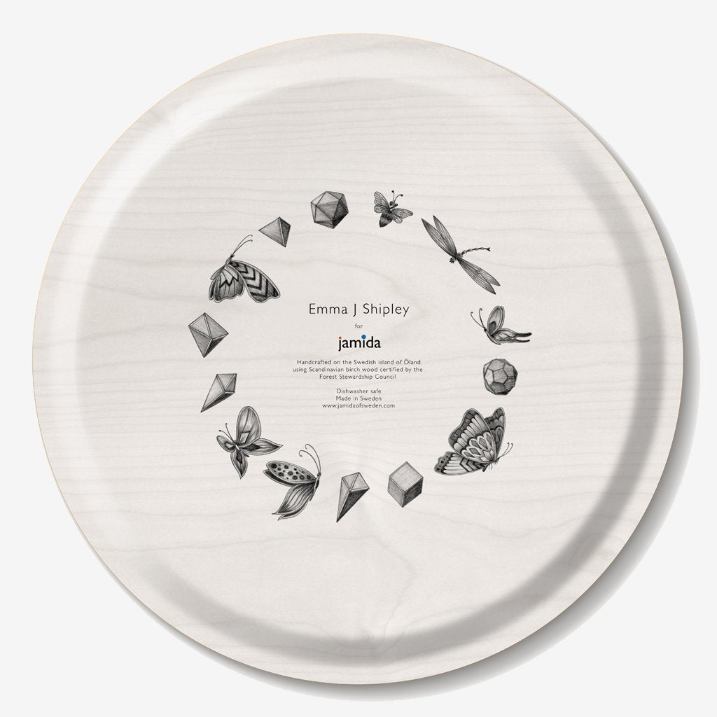 Lost World Round Tray - Red - Emma J Shipley