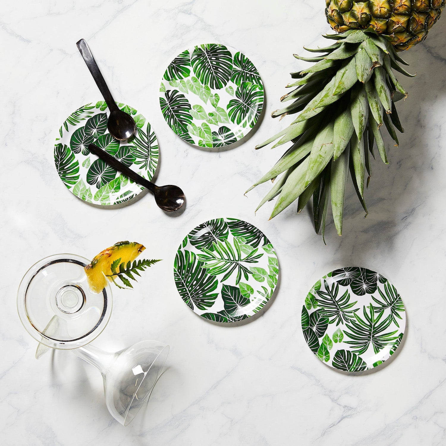 monstera coaster set Monstera Coaster Set by Jenny K | Living Pattern | Botanical, Food-Safe, Dishwasher-Proof