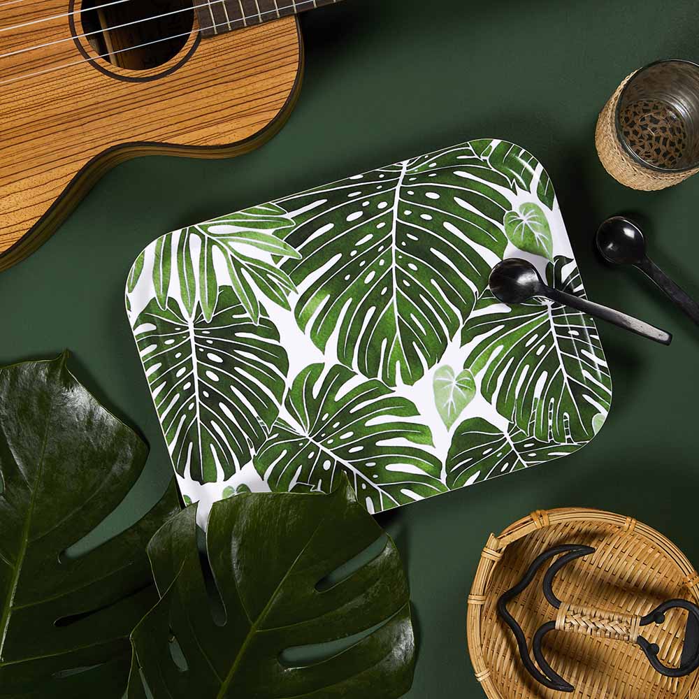 Monstera Rectangular Tray - By Living Pattern
