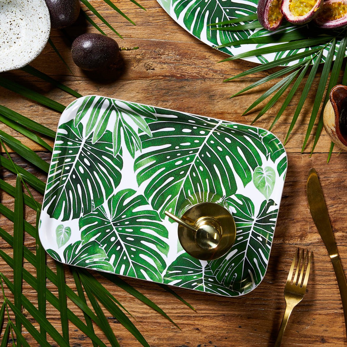 Monstera Rectangular Tray - By Living Pattern