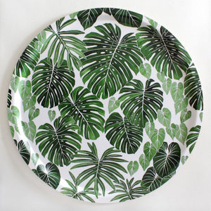 Monstera Round Tray - By Living Pattern