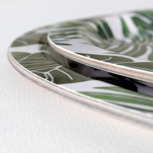 Monstera Round Tray - By Living Pattern