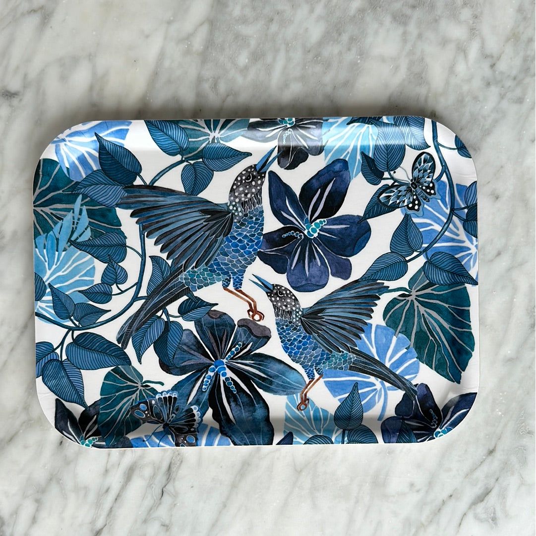 Nadja, Blues Rectangular Tray - By Nadja