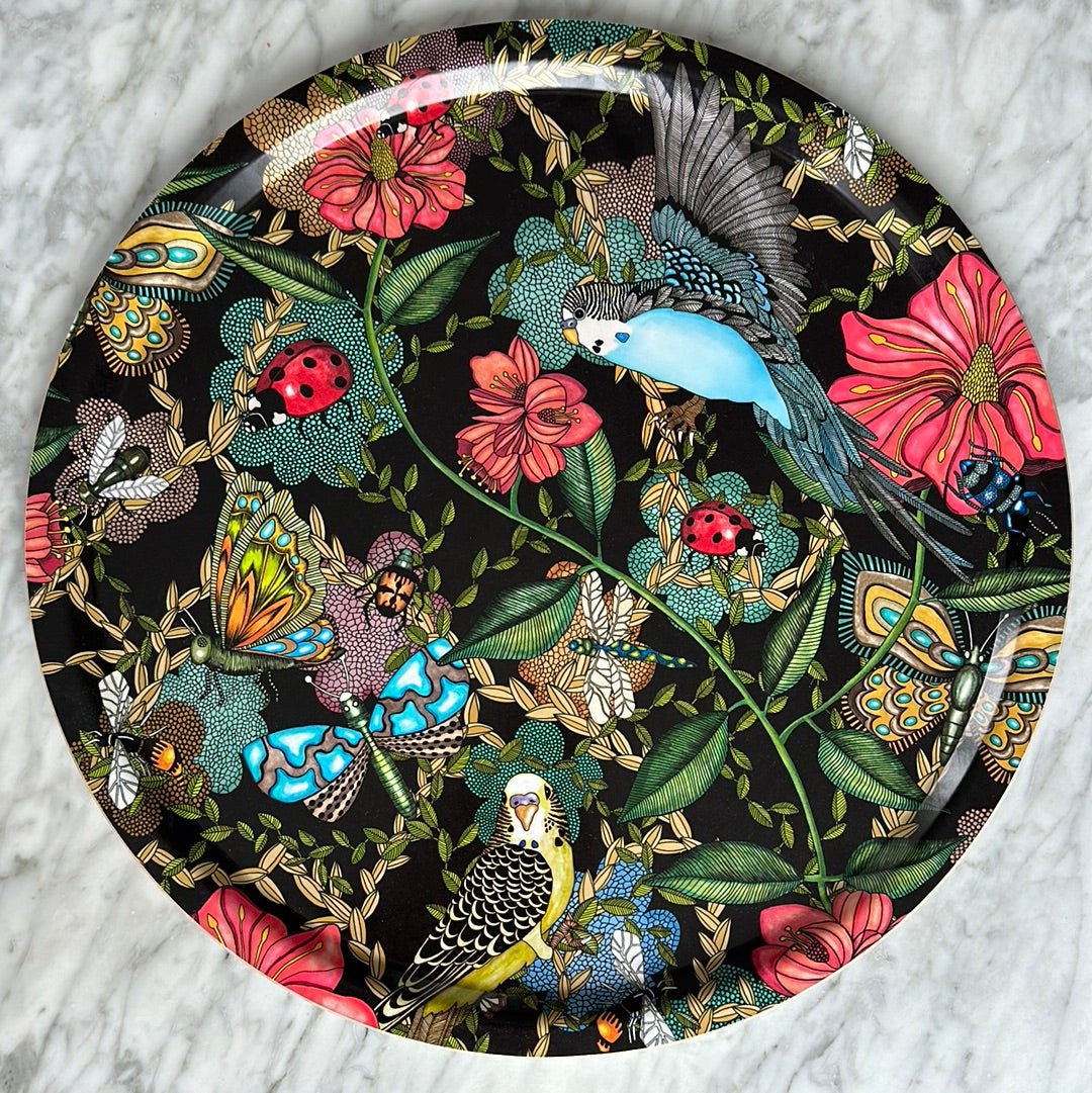 Nadja, Budgies Round Tray - By Nadja