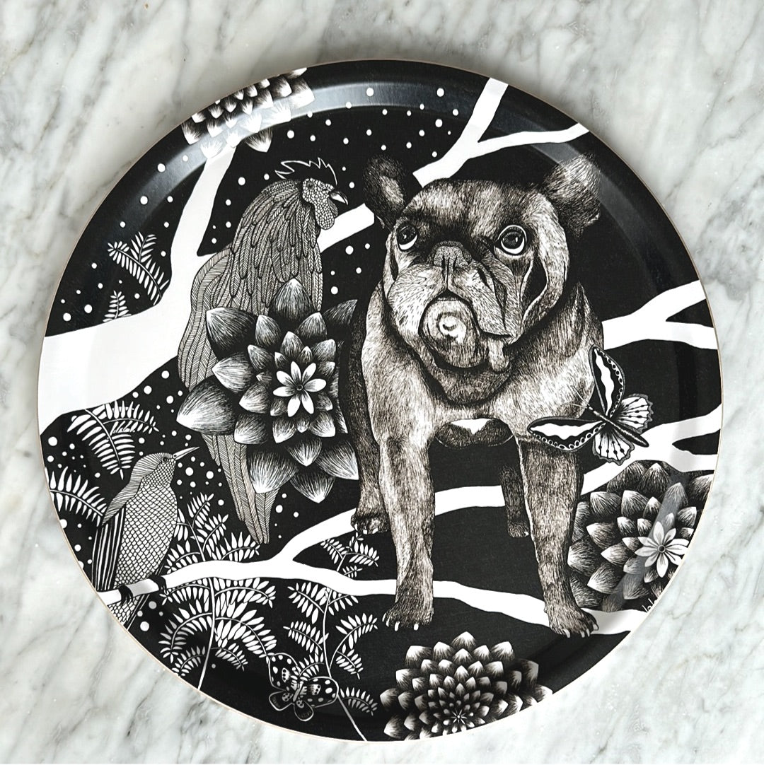 Nadja, French Bulldog Round Tray