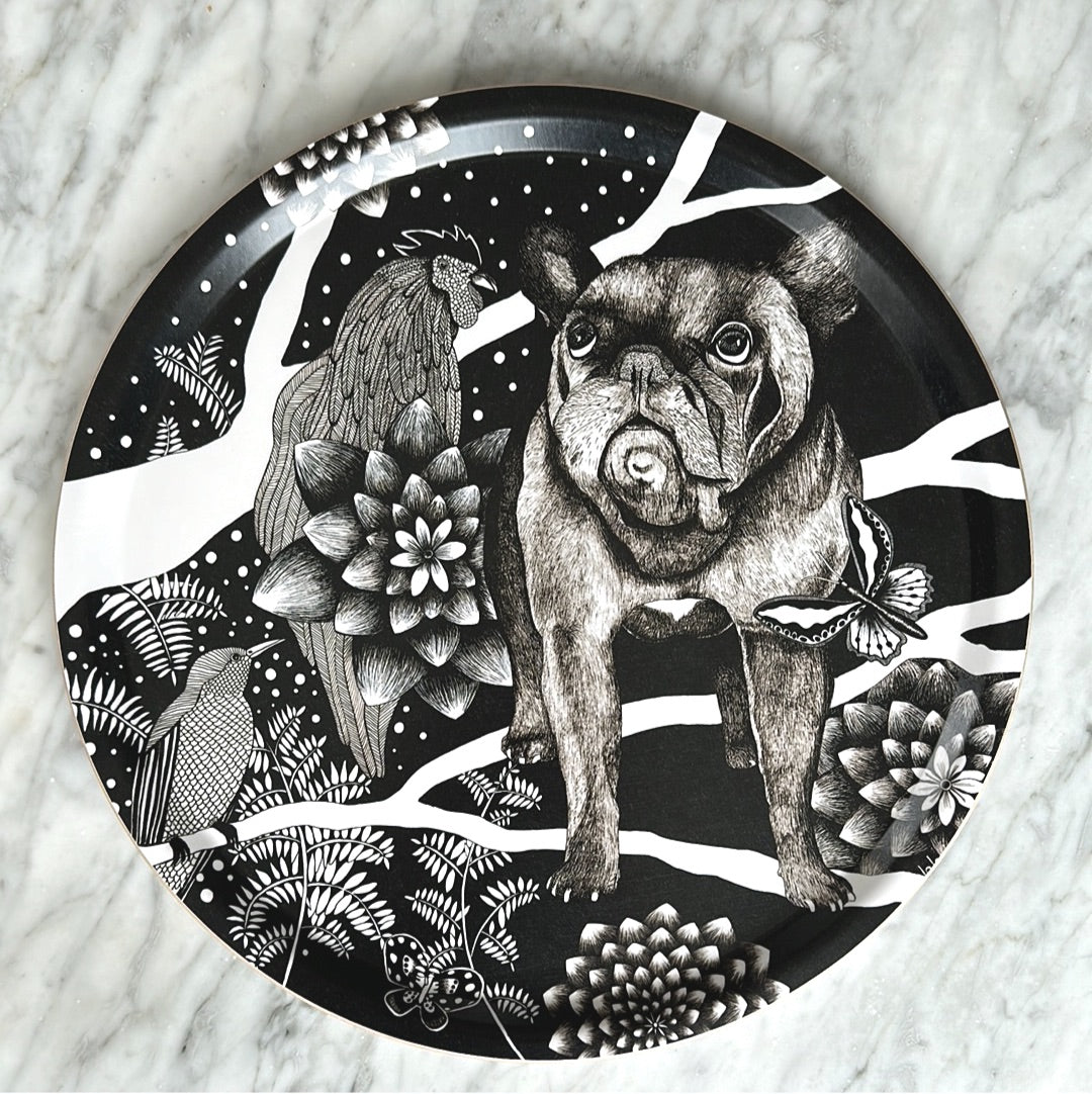 Nadja, French Bulldog Round Tray - By Nadja