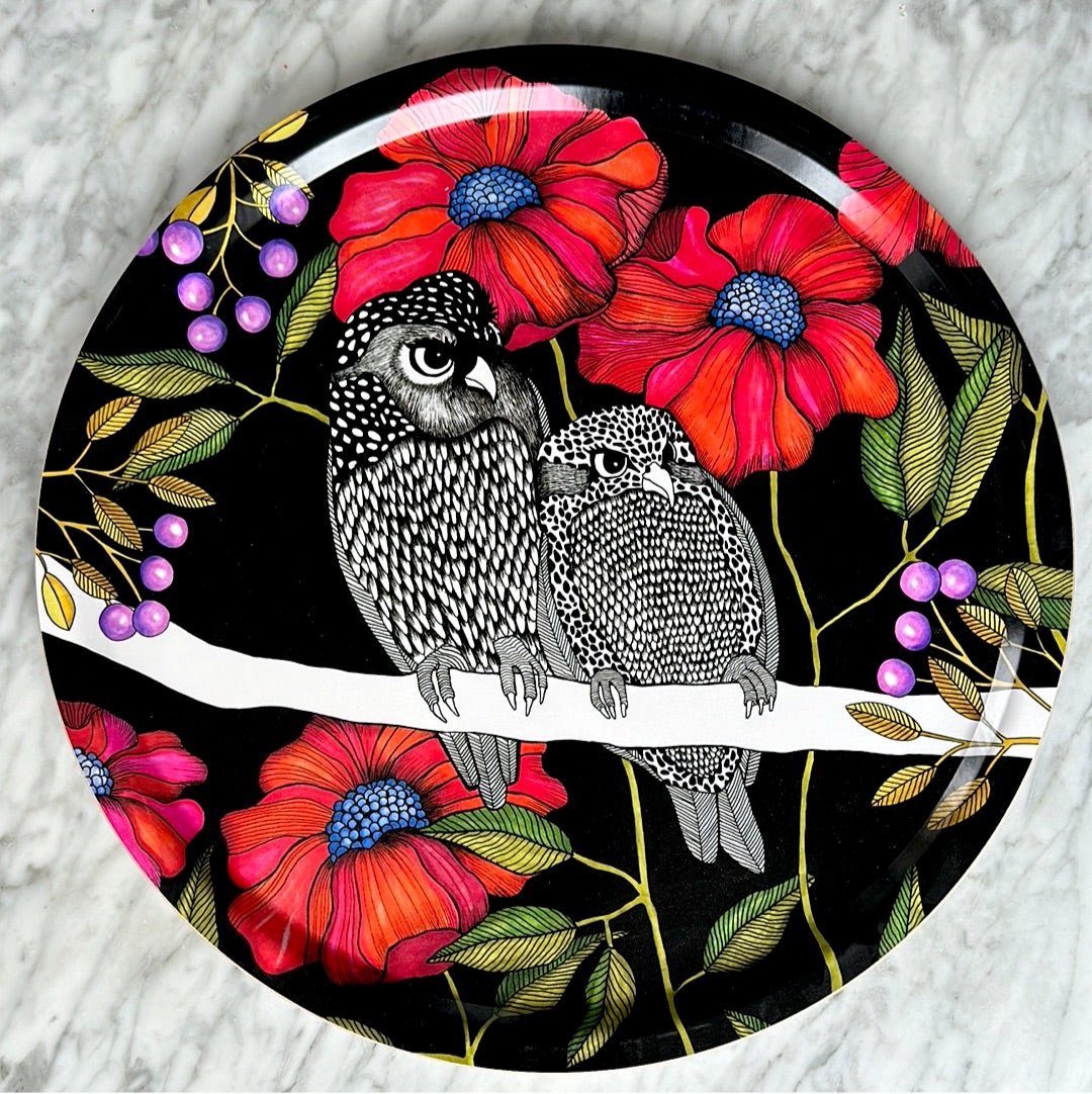 Nadja, Owls Round Tray - By Nadja