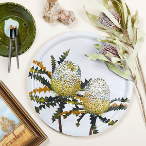 Serving tray with Australia banksia pattern by Bell Art