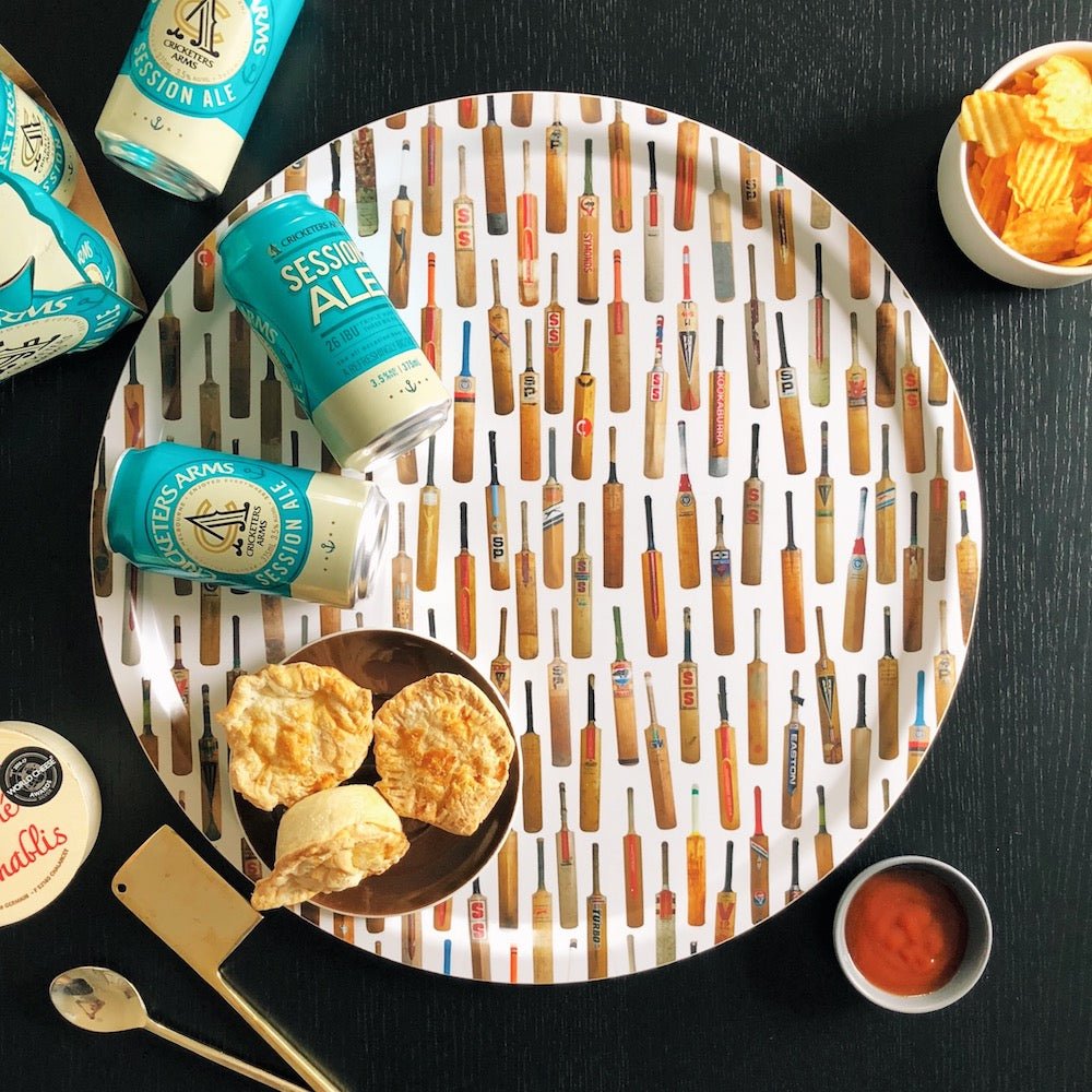 Birchwood tray featuring circket bats Sporting Nation