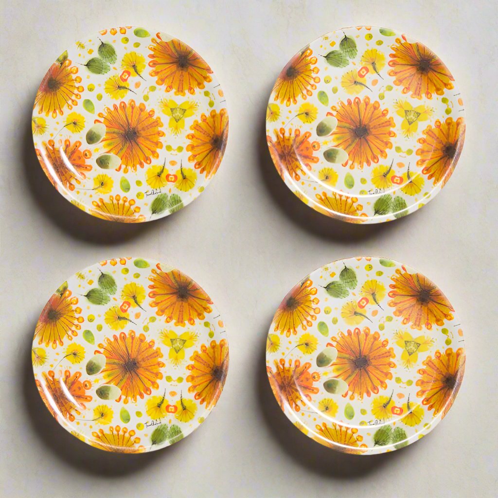 Coasters with wattle pattern by Tara Axford