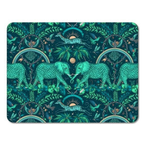 Zambezi Elephant Placemat - Teal - Emma J Shipley